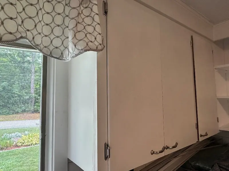 1950s kitchen cabinets after professional painting refresh