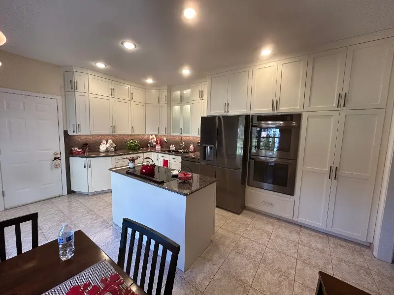 Kitchen cabinet refacing result in West Springfield, MA