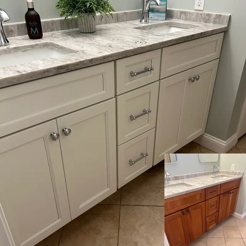 Bathroom vanity cabinet refacing in Belchertown, MA