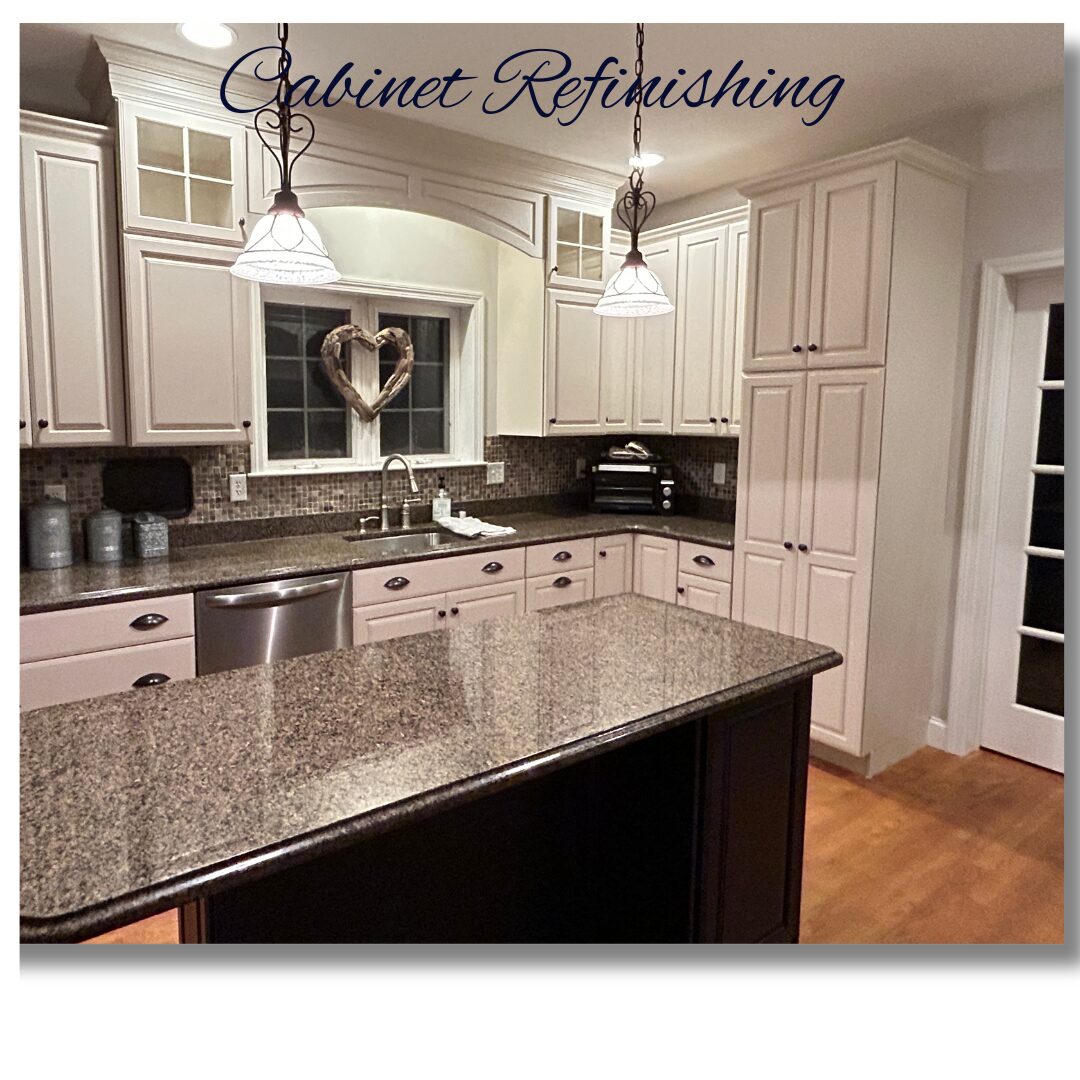 Two-tone painted kitchen cabinets — cabinet painting as an alternative to refinishing