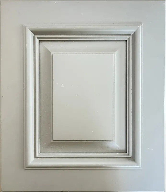 Applied moulding raised panel cabinet door, alternate angle