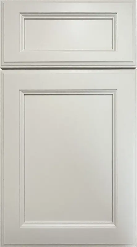 Fairbanks cabinet door with 5-piece paneled drawer front