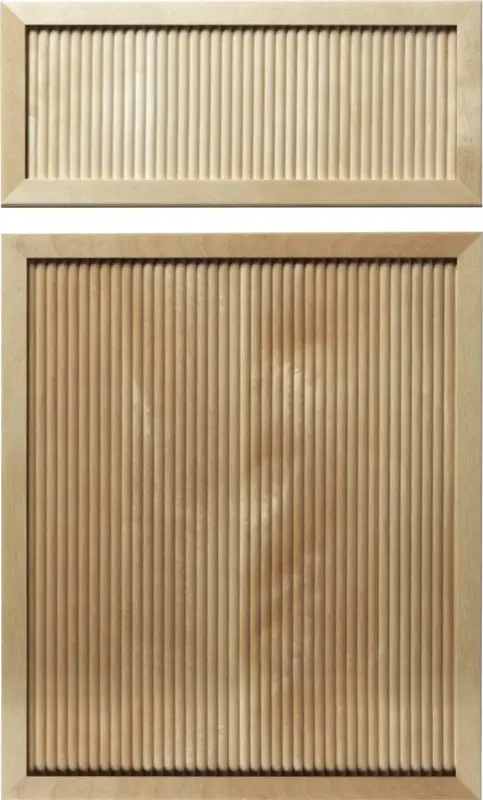Reeded cabinet door and drawer front with continuous vertical ridge detail — Homestead Cabinet Design