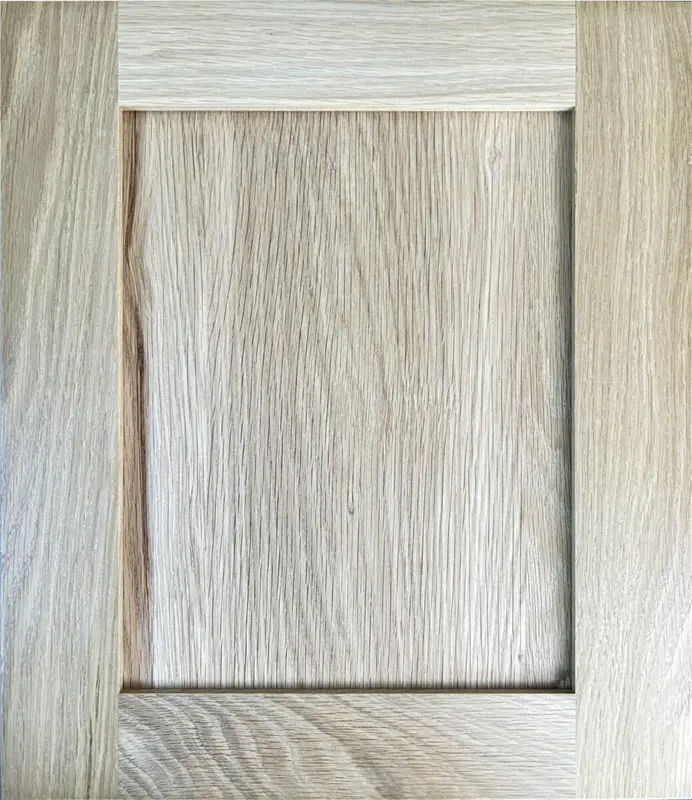 White oak shaker cabinet door