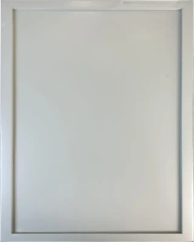 Skinny shaker cabinet door with narrow frame, painted