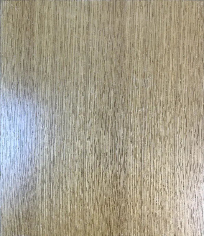 Slab cabinet door with straight natural wood grain