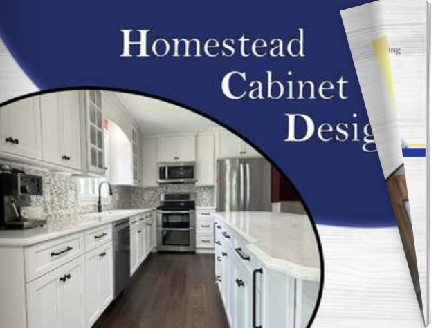 Homestead Cabinet Design digital catalog — browse door styles, finishes, and hardware options