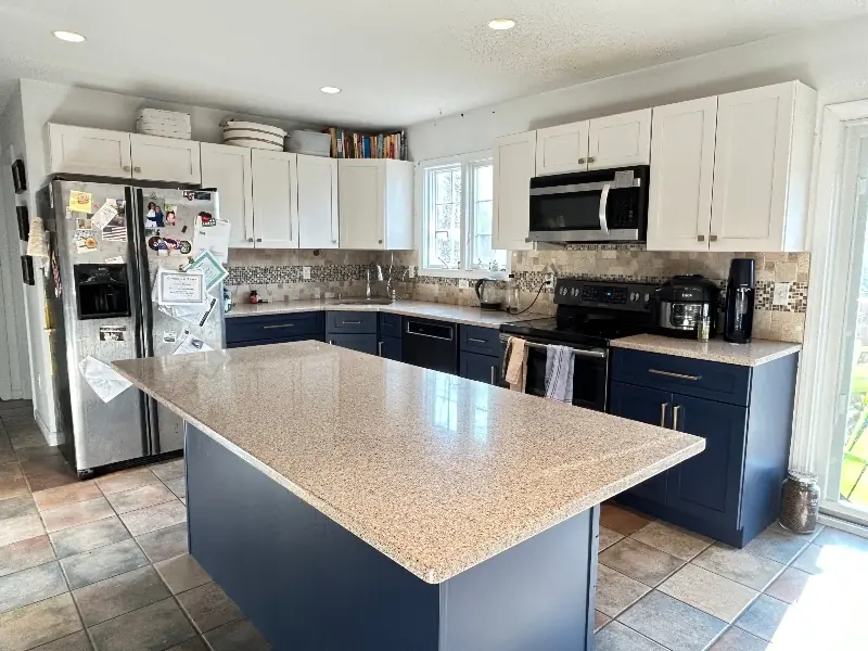 Slab flat panel cabinet door — modern frameless cabinet design