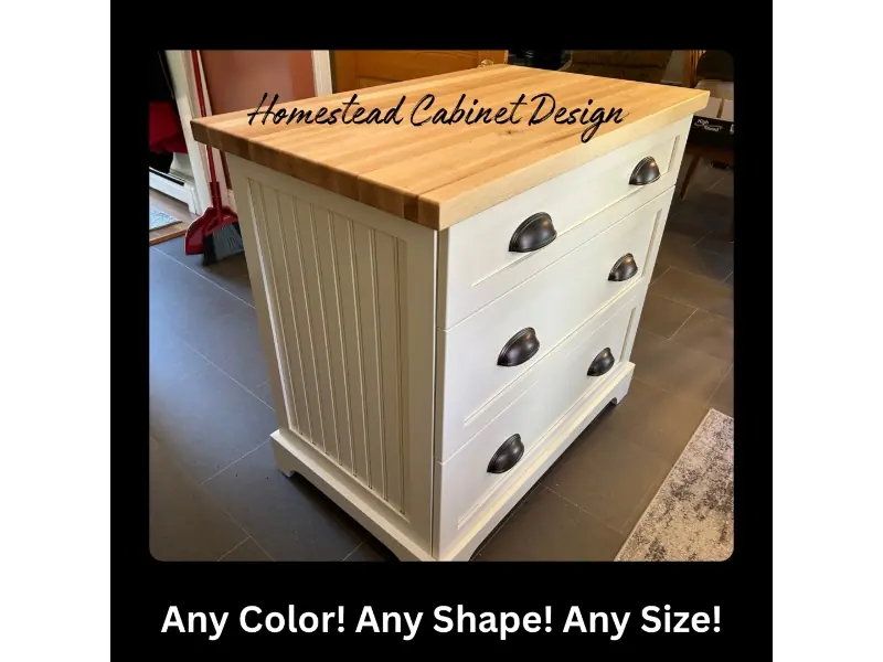 Custom small kitchen island cabinet